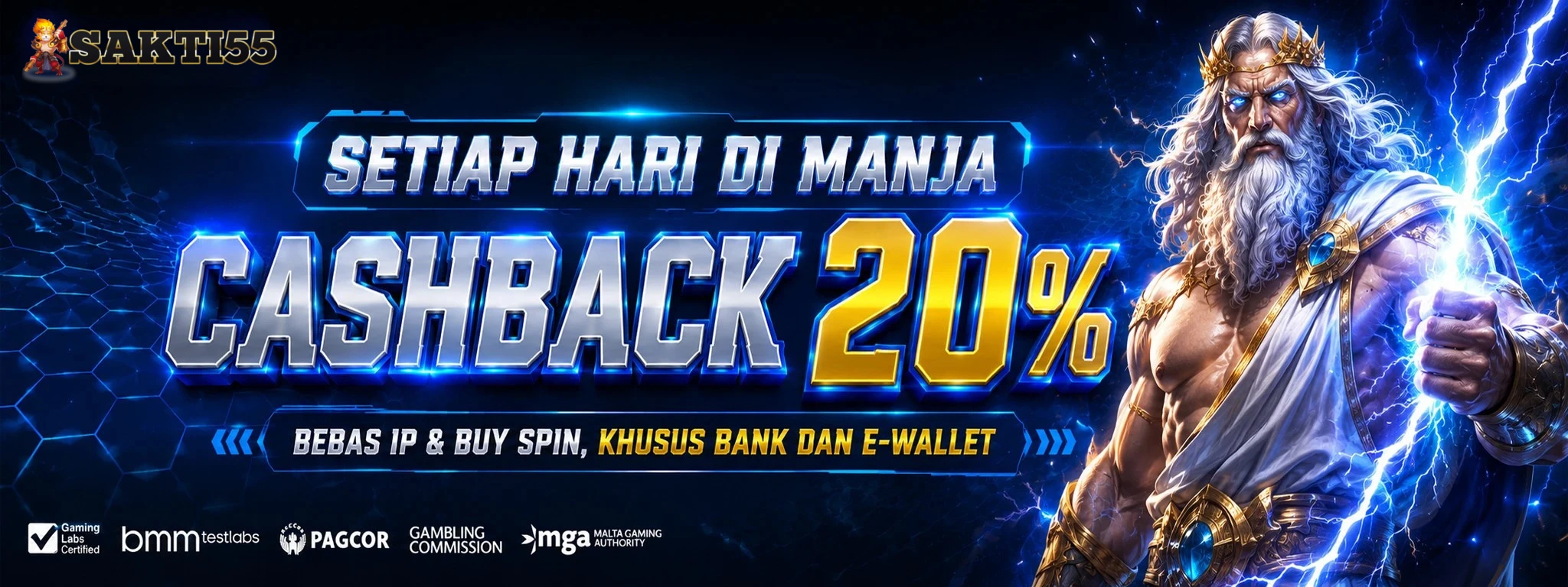 SAKTI55 BONUS CASHBACK 20%